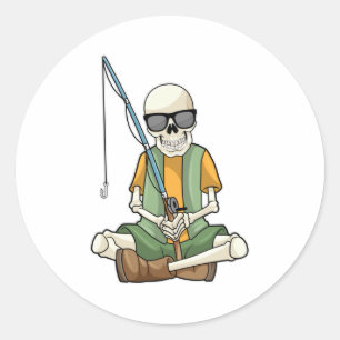 Skelet bij Gevist met Geviste staaf Ronde Sticker