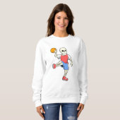 Skelet bij handbalspeler met handbal trui (Voorkant volledig)