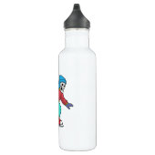 Skelet bij ijsschaatsen met ijsschaatsen waterfles  (Rechts)