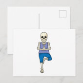 Skelet bij Yoga Stretching Briefkaart (Voorkant / Achterkant)