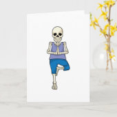 Skelet bij yogarekoefening kaart (Gele Bloem)