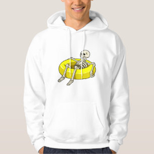 Skelet bij zwemmen met draaiende ring hoodie