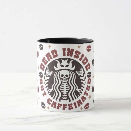 Skelet binnenin, maar cafeïnevrij mok (Midden)