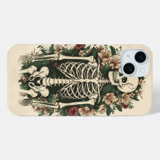 Skelet bloem Case-Mate iPhone case (Achterkant (horizontaal))