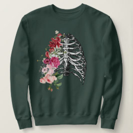 Skelet Bloem Lichaam Edgy Grafisch Trui