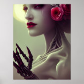 Skelet Bone Woman Poster (Voorkant)