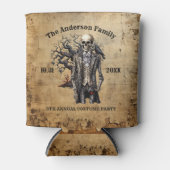 skelet boom oud papier Halloween feest Blikjeskoeler (Voorkant)