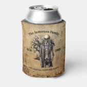 skelet boom oud papier Halloween feest Blikjeskoeler (Blikje Achterkant)