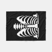 Skelet Borst Rib Cage Botten Halloween Röntgenfoto Fleece Deken (Voorkant (Horizontaal))