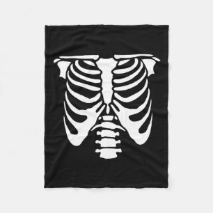 Skelet Borst Rib Cage Botten Halloween Röntgenfoto Fleece Deken