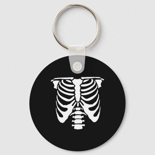 Skelet Borst Rib Cage Botten Halloween Röntgenfoto Sleutelhanger (Voorkant)