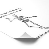 Skelet Botten in het gemiddelde menselijk lichaam Foto Afdruk (Hoek)