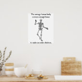 Skelet Botten in het gemiddelde menselijk lichaam Poster (Keuken)