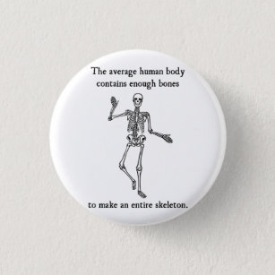 Skelet Botten in het gemiddelde menselijk lichaam Ronde Button 3,2 Cm
