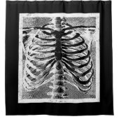  Skelet Botten Torso Body Halloween Douchegordijn (Voorkant)