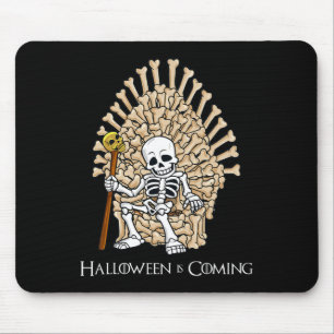 Skelet Botten Troon Fun Halloween Jongens Meisjes  Muismat