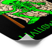 Skelet Botten Troon Halloween Poster (Hoek)