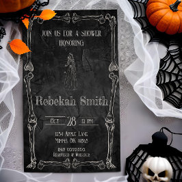 Skelet Bride Halloween Vrijgezellenfeest Invite Kaart