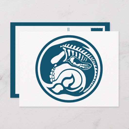 skelet briefkaart (Voorkant / Achterkant)