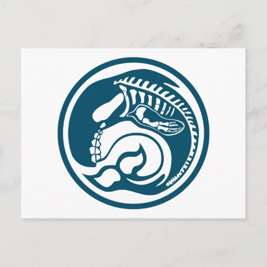 skelet briefkaart (Voorkant)