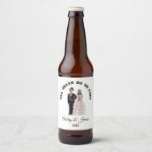 Skelet Bruid en Bruidegom Bier Etiket (Voorkant)