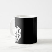 Skelet bruidegom bruiloft net getrouwd spooky goth koffiemok (Voorkant links)