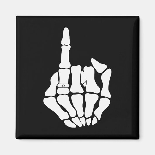 Skelet bruidegom bruiloft net getrouwd spooky goth magneet (Voorkant)