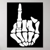 Skelet bruidegom bruiloft net getrouwd spooky goth poster (Voorkant)