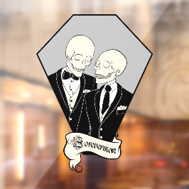 Skelet Bruidegoms Raamsticker