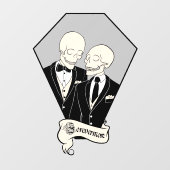 Skelet Bruidegoms Raamsticker (Vel)