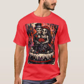 Skelet Bruiloft, gotische Liefde Omhelzing T-shirt (Voorkant)