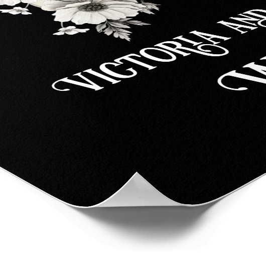 Skelet Bruiloft Paar Bruiloft Welkomstbord Poster (Hoek)