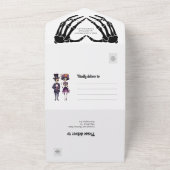 Skelet bruiloft uitnodiging alles in één (Buitenkant)