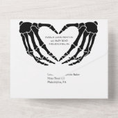 Skelet bruiloft uitnodiging alles in één (Achterkant)