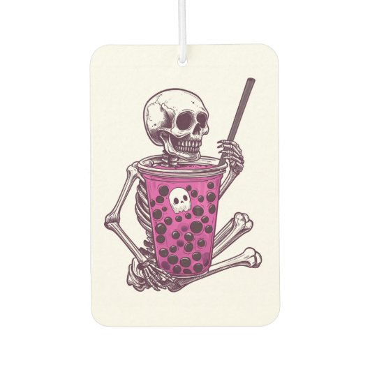 Skelet Bubble Tea Luchtverfrisser (Voorkant)