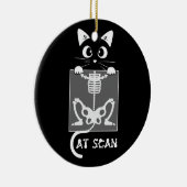 Skelet Cat Scan CT Scannen Grappige X Ray Pun Meme Keramisch Ornament (Rechts)