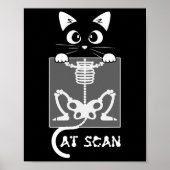 Skelet Cat Scan CT Scannen Grappige X Ray Pun Meme Poster (Voorkant)