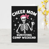 Skelet Cheer Moeder Overlevende Comp Weekend Hallo Kaart (Gele Bloem)