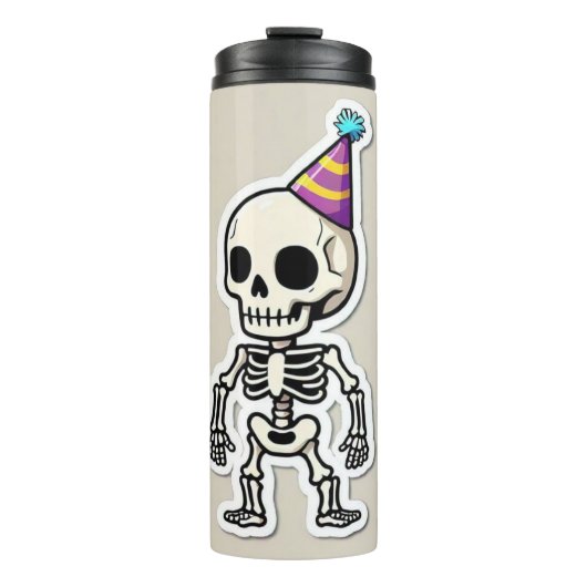 "Skelet Chic Stickers" Thermosbeker (Voorkant)