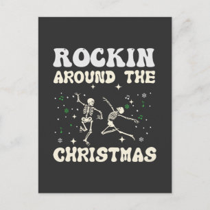 Skelet Christmas Dance Feestdagenkaart