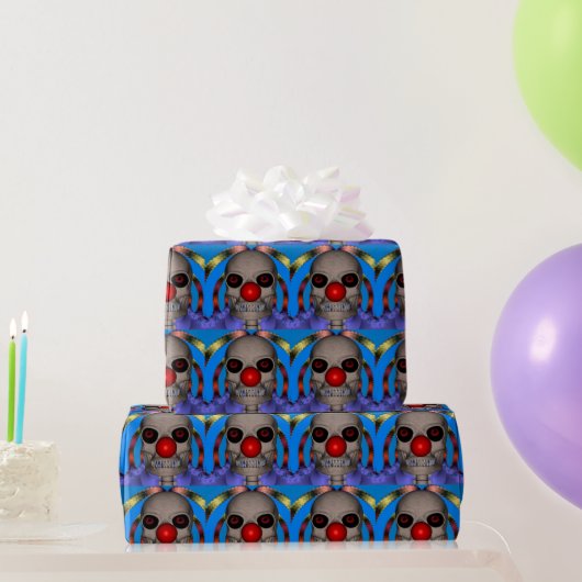 Skelet Clown Inpakpapier (Feestgeschenken)