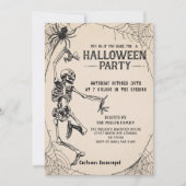  Skelet Cocktail Adult Halloween Party Kaart (Voorkant)