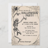  Skelet Cocktail Adult Halloween Party Kaart (Voorkant)