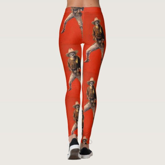  Skelet Cowboy Leggings (Achterkant)