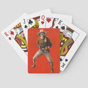 Skelet Cowboy Poker Speelkaarten