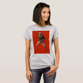  Skelet Cowboy T-Shirt voor vrouwen (Voorkant volledig)