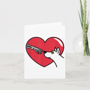 Skelet Cute Hond Valentijnshart Hondenliefhebbers Kaart