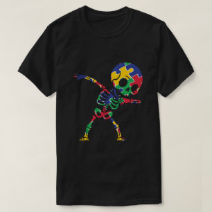 Skelet Dabben voor Autisme Acceptatie T-shirt – Ne