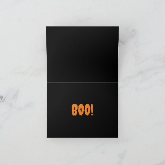 Skelet Dachshund Halloween Kaart (Binnen)