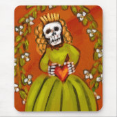 Skelet dame met hart muismat (Voorkant)